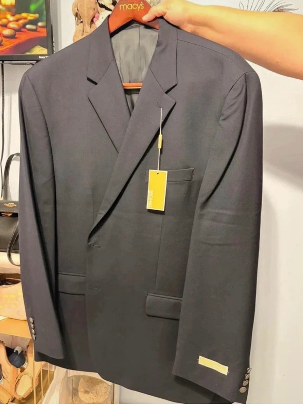 Michael Kors Men's Dark Gray Single-Breasted Sport Coat